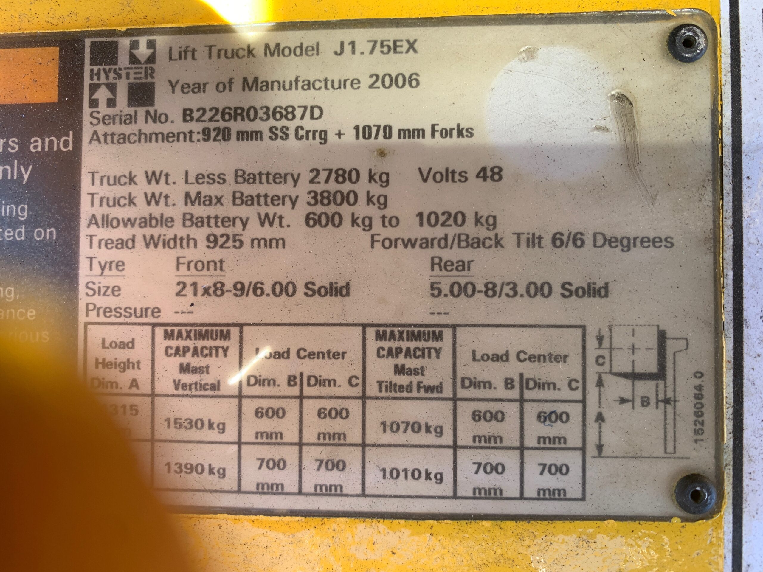 FORKLIFT - HYSTER J.175EX ELECTRIC FOR SALE - Image 6