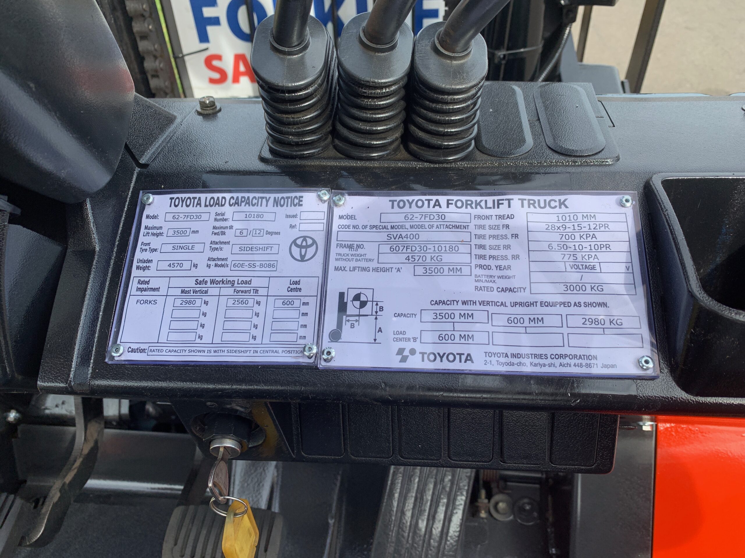 FORKLIFT - TOYOTA 62-7FD30 DIESEL (T020) - Image 5